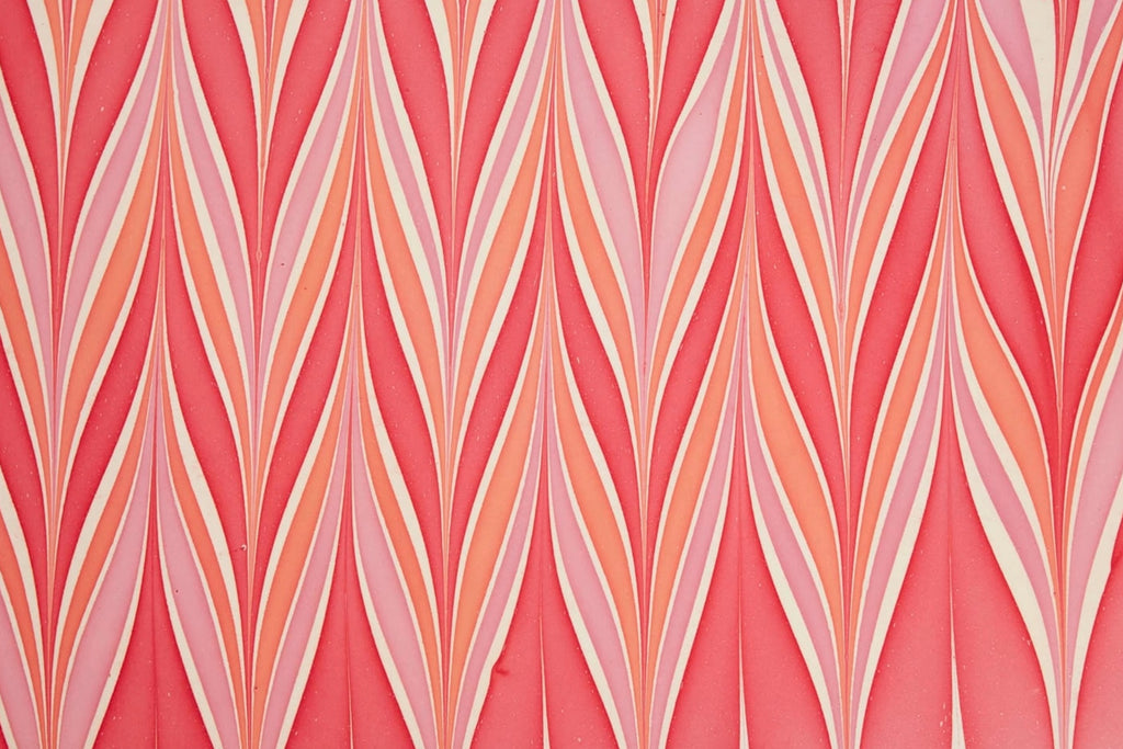 Some handmade, rose quartz design wrapping paper.