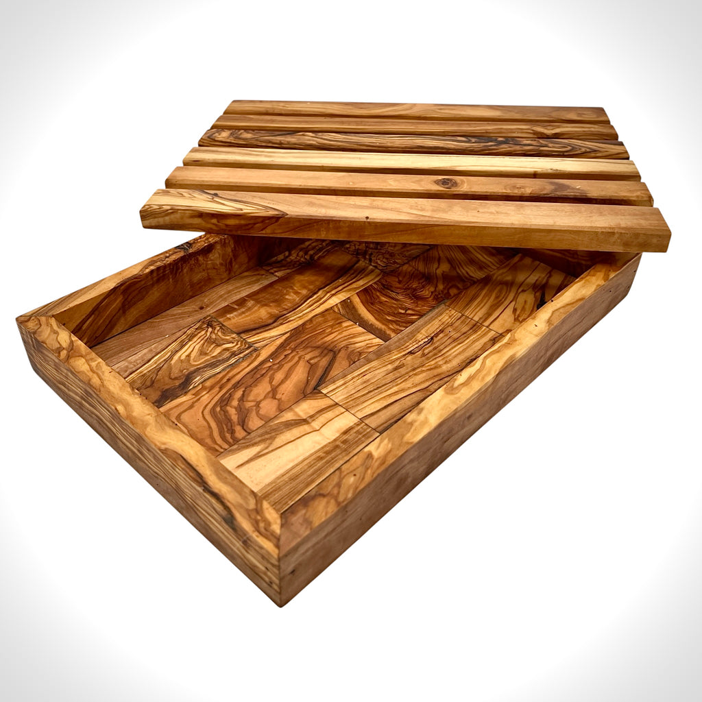 Slatted Olive Wood Bread Board