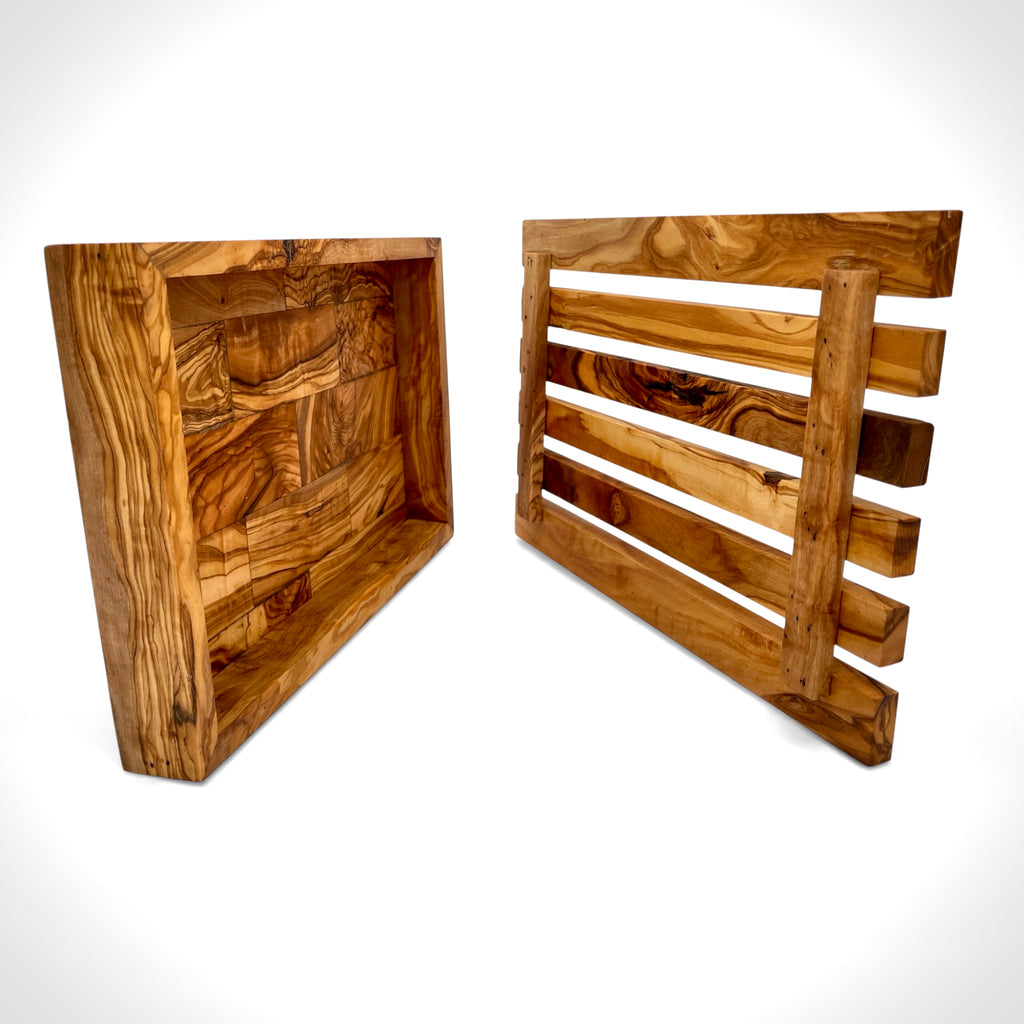 Slatted Olive Wood Bread Board