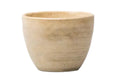 Japanese Minoyaki porcelain mug with a washed sandstone satin matte glaze on a white background.