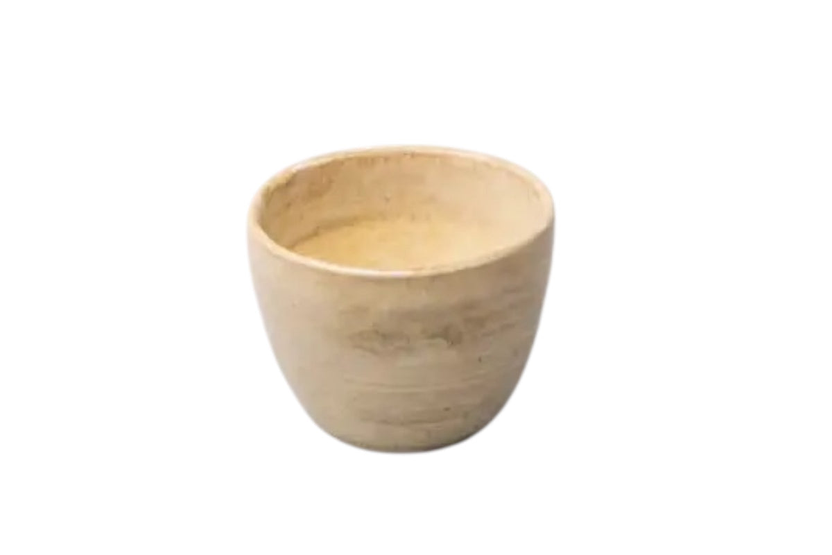FINCHCRAFT Washed Sandstone Mug in Minoyaki porcelain with a warm, speckled satin matte finish and rounded shape.